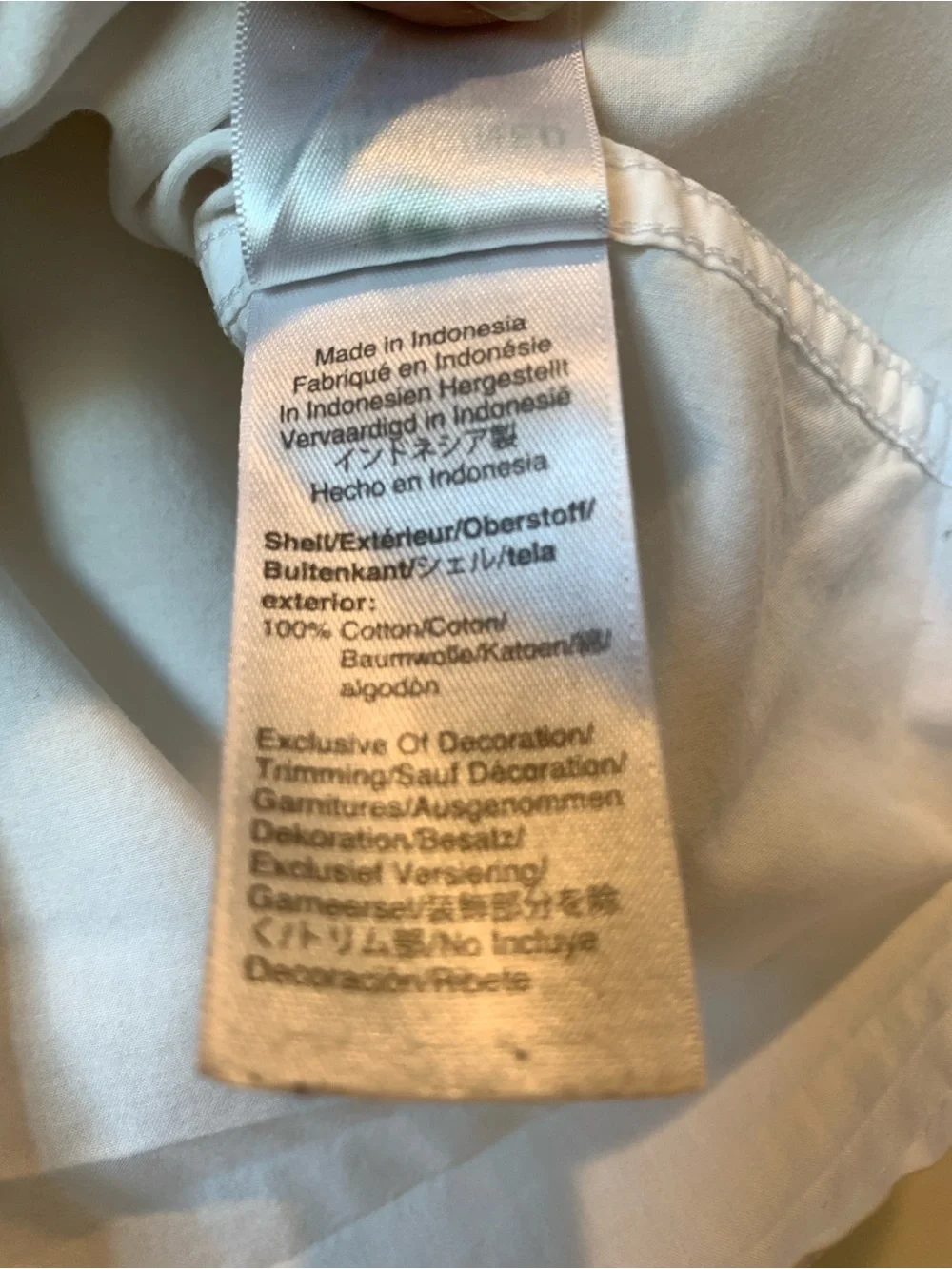 J. Crew White Cotton Pajama Set with Navy Piping